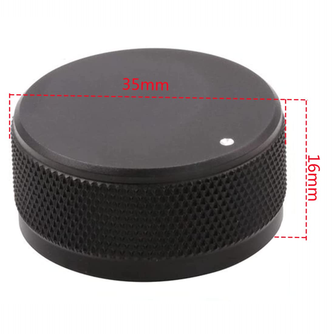 Szliyands 35 x 16 mm Solid All-Aluminum knob High-Precision CNC Machining Bile Amplifier Volume Potentiometer knob Cap (Black)