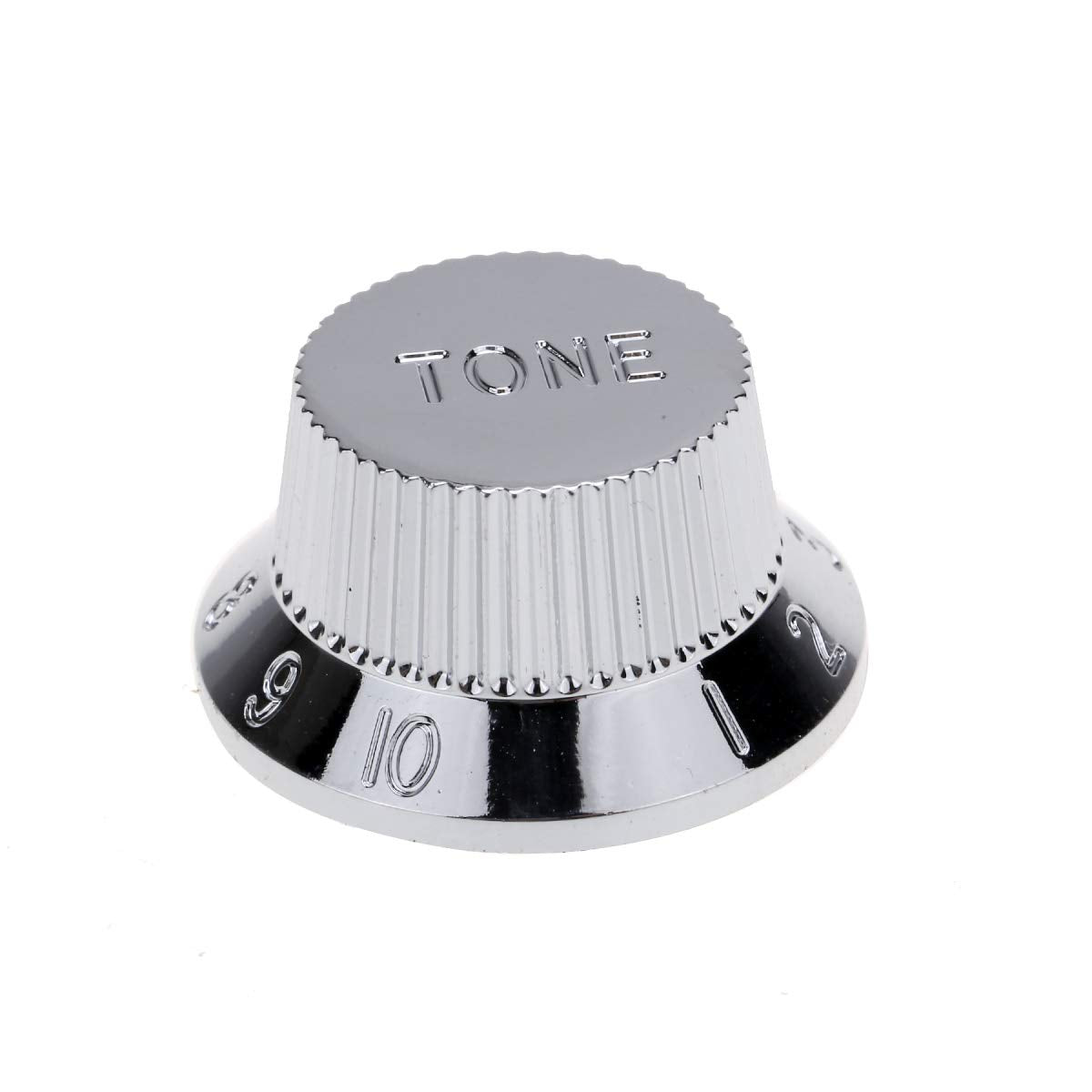 Musiclily Pro Inch Size 1 Volume 2 Tone Stratocaster Knobs Set for USA Made Strat Style Electric Guitar, Chrome