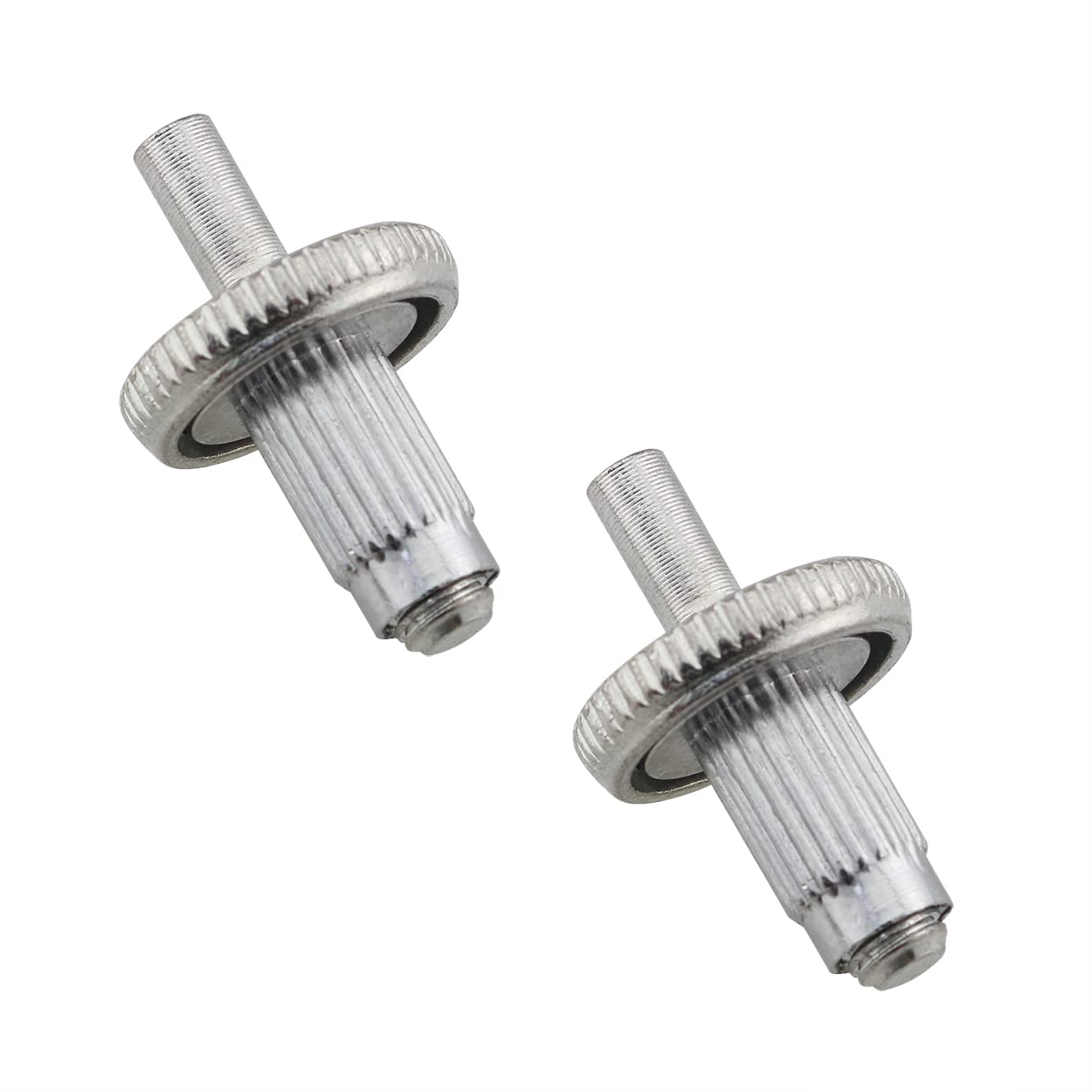 Ruiwaer 2Pcs Bridge Posts Guitar Bridge Studs Bridge Post With Anchors Guitar Roller Saddle Bridge Tune-O-Matic Bridge, Silver