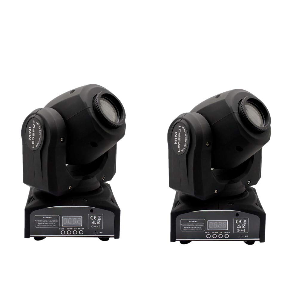 Stage Lights Moving Head Light 8 Gobos 8 Colors 11 Channels 60W Spotlight DMX 512 with Sound Activated for Wedding DJ Party Stag