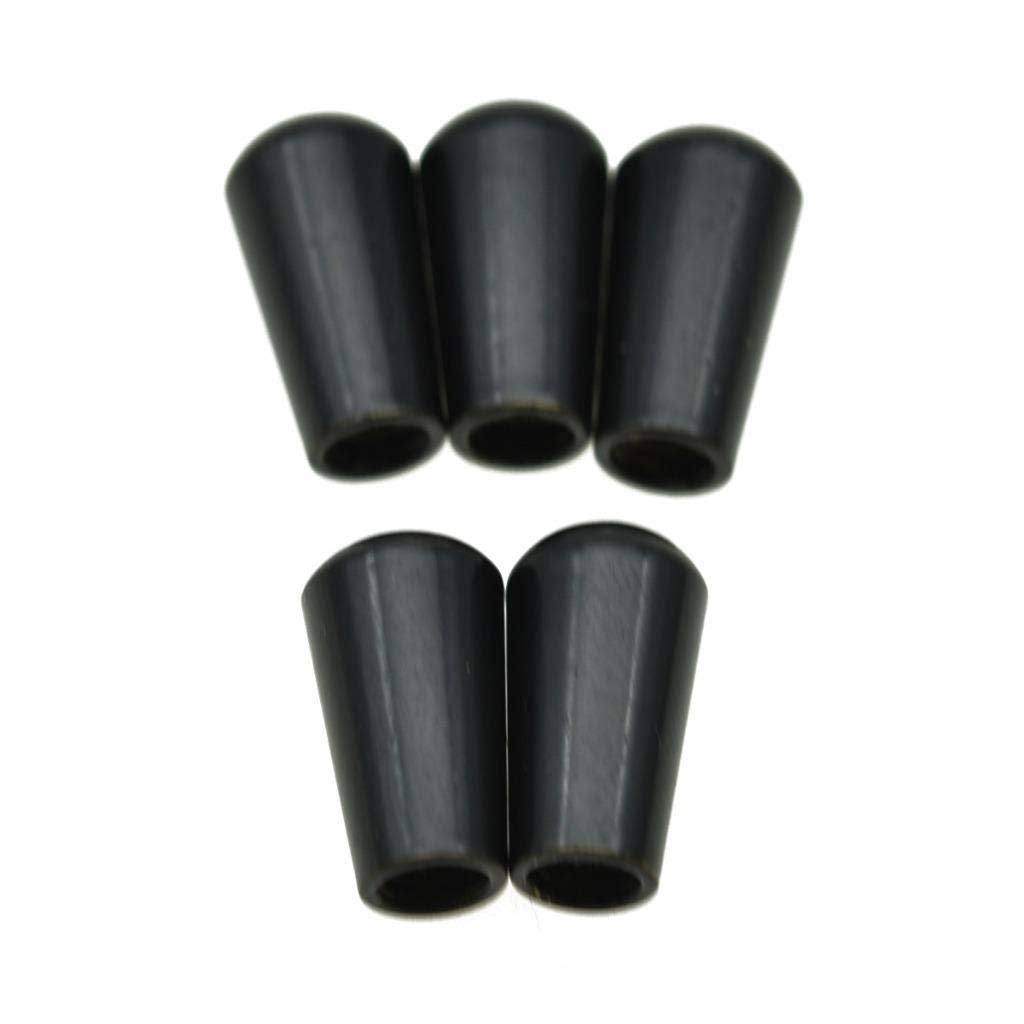 KAISH 5-Pack Black Metal 3 Way Toggle Switch Tip for Les Paul with Switchcraft Switch