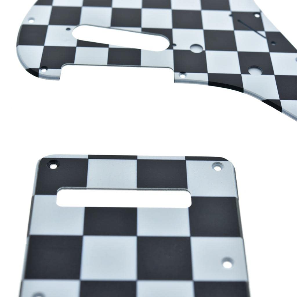 KAISH 11 Hole ST/Strat Style Pickguard SSS Pick Guard with ST Back Plate Tremolo Trem Cover for USA/Mexico Stratocaster/Strat Bl