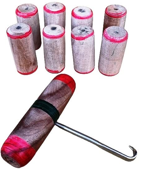 S.K.Musical, Tabla Woodan Gattas 8 Pics &1 Pics.Tabla Pulling Wooden Hook Strap