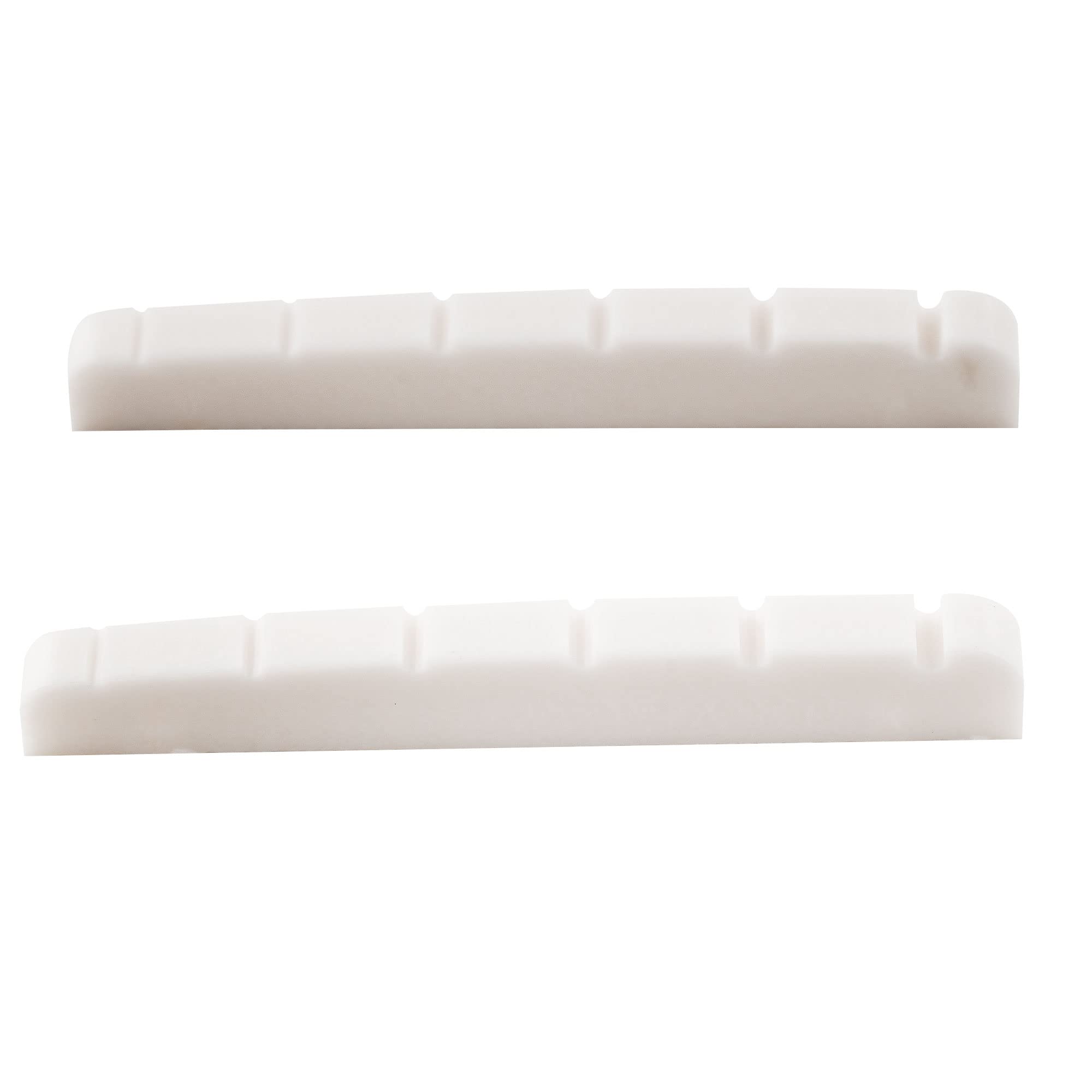 Musiclily Pro Urea Resin Plastic Slotted 42Mm Strat Tele Electric Guitar Nuts Flat Bottom For 6-String Stratocaster/Telecaster G