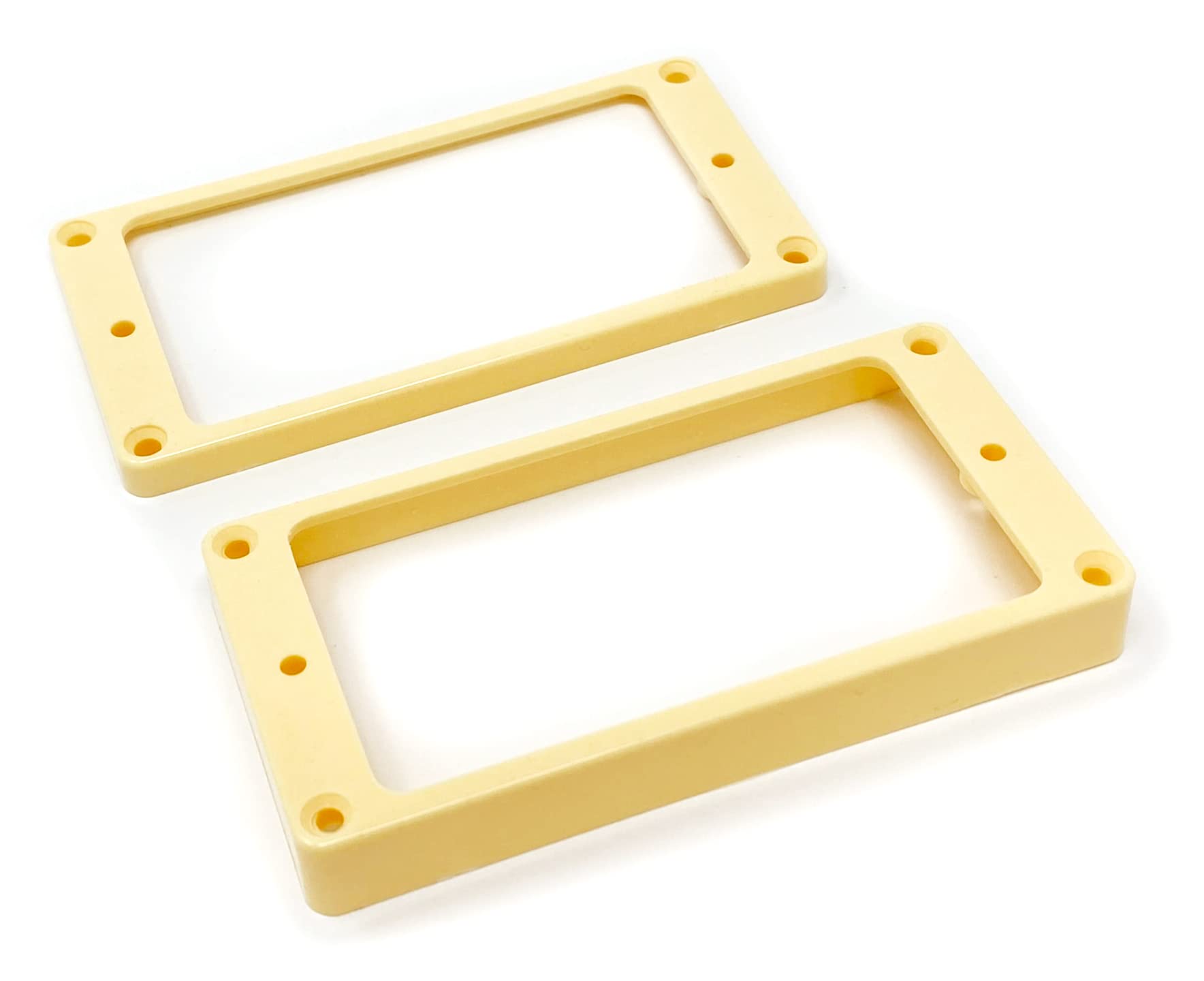 Vintage Forge Cream Flat Bottom Humbucker Pickup Mounting Ring Set (Bridge & Neck) Compatible With Gibson Les Paul Sg Guitars Hr