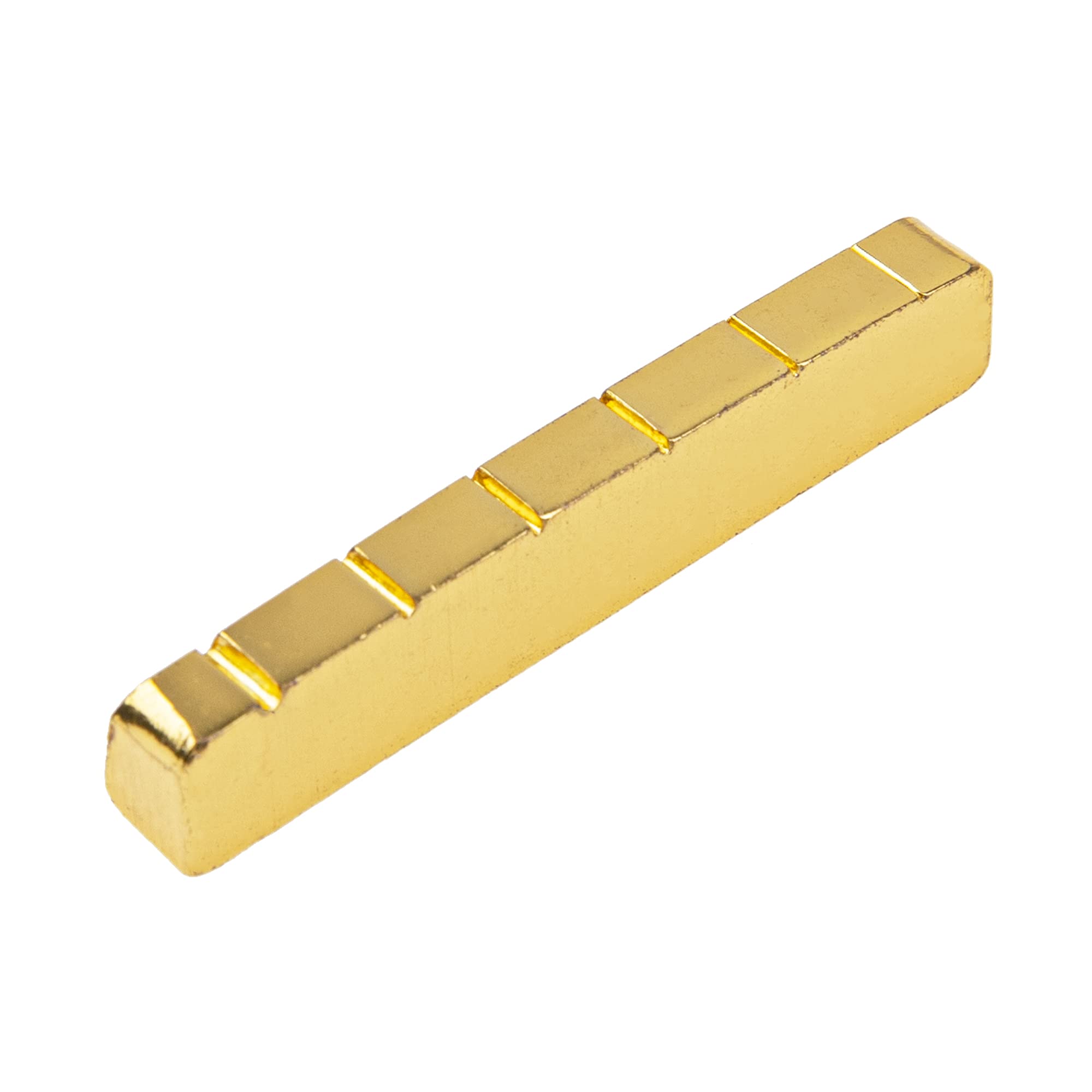 1Pcs Yootones Electric Guitar Nut Brass 6 String Slotted Compatible With Les Paul Epiphone Strat Tele St Tl Guitar Parts (42Mm)