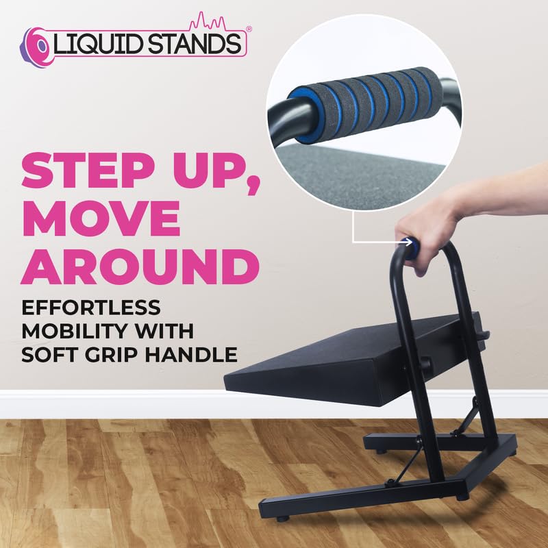 Liquid Stands Ergonomic Guitar Foot Stool Under Desk for Kids - Height Adjustable Elevated Piano Foot Rest- Piano Foot Rest for