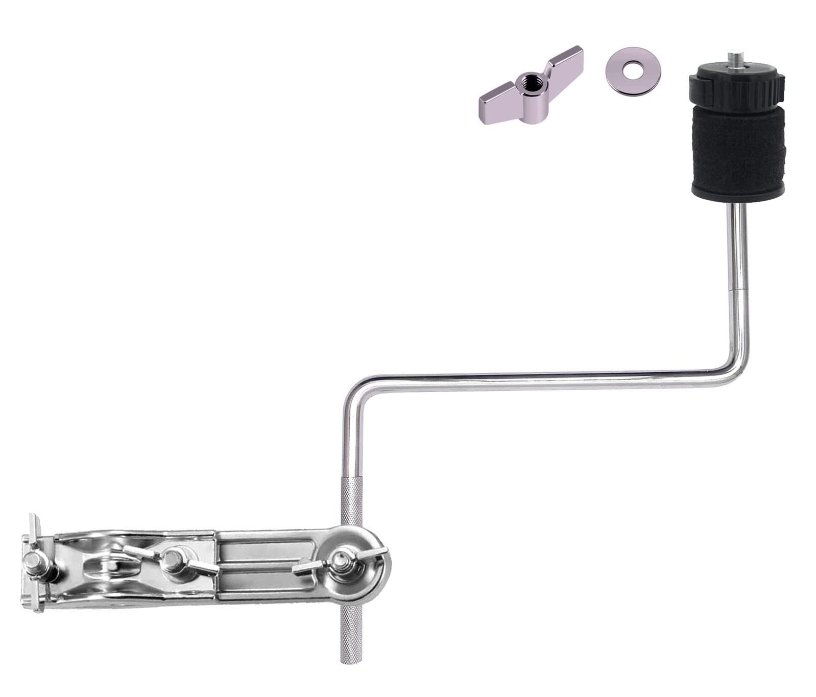 TUOREN Drum Extension Clamps Holder + Z-Shaped Cymbal Boom Arm with Quick-Set Nut for Drum Cymbal Stands & Holders
