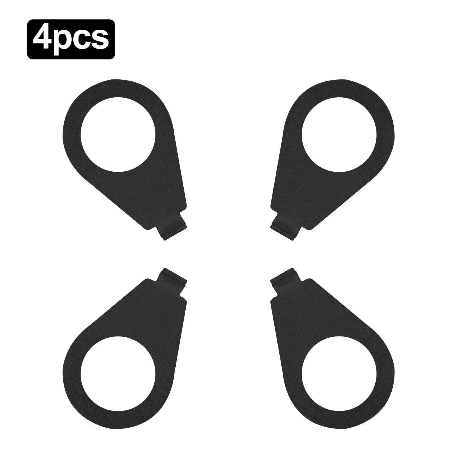 CashBeat 4pcs Black Guitar Knobs Pointer Indicator Plates, 3/8'' Electric Guitar Control Knob Position Pointers, 9.7mm Diameter