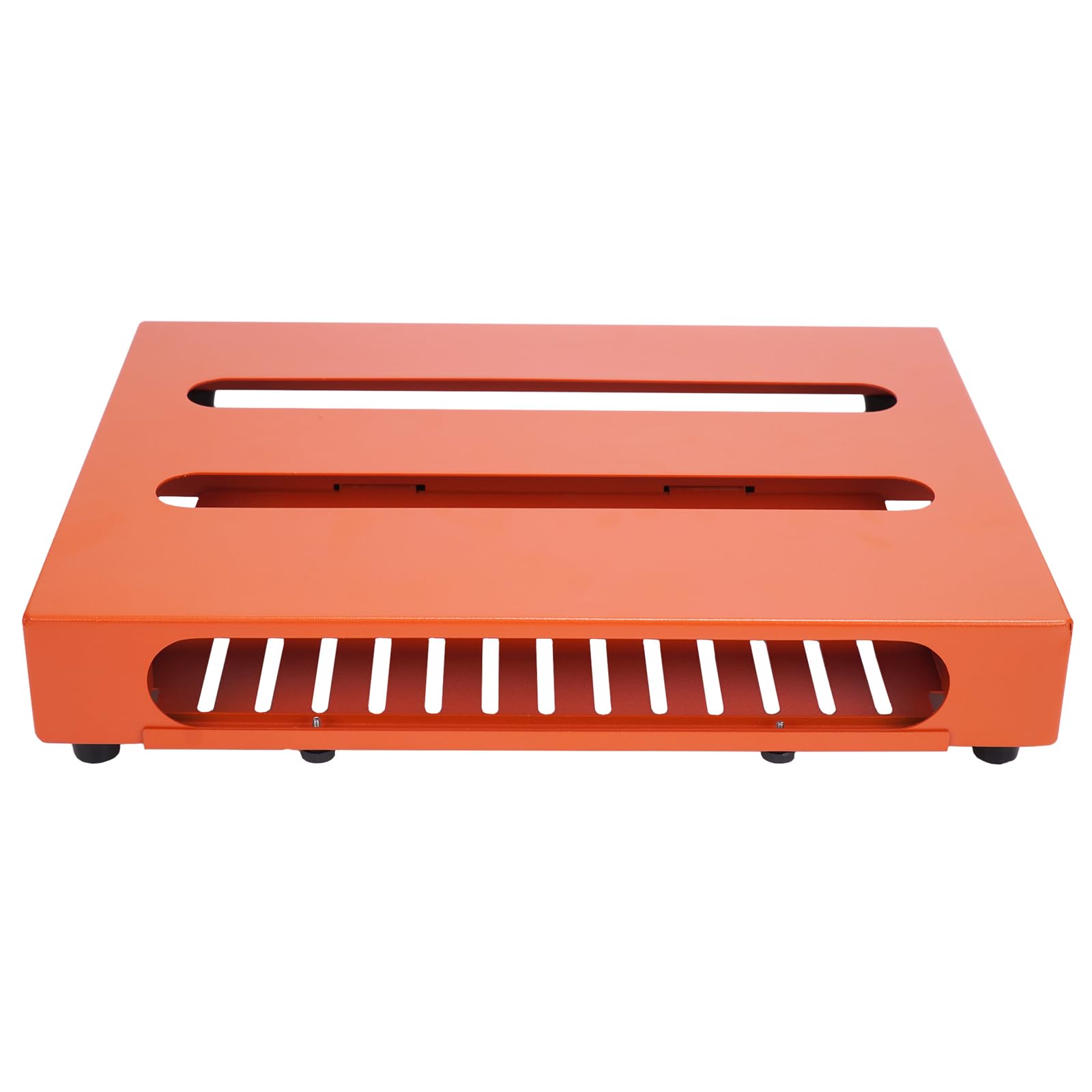 SOYAN 14'' x 10.6'' Guitar Pedal Board with Power Supply Cradle, Carrying Bag Included, Inspiring Orange (SPB-14OR)