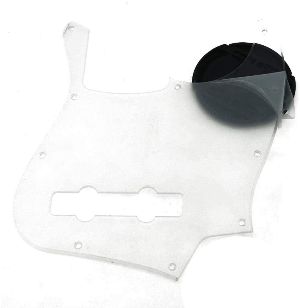 Dopro 5 String Jazz Bass Pick Guard J Bass Scratch Plate for USA/Mexican Fender 5 String Jazz Bass Clear/Transparent