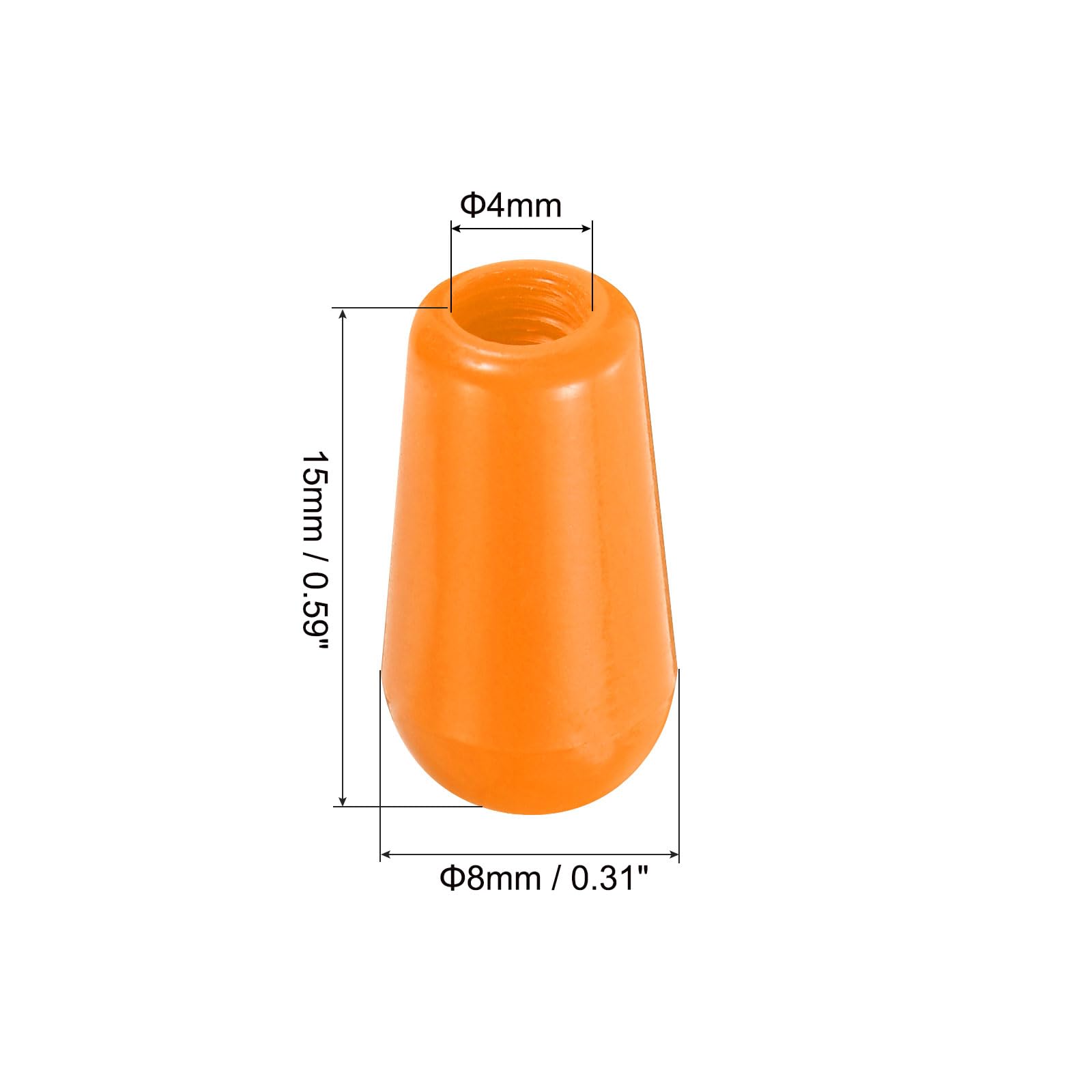 MECCANIXITY 2Pcs Guitar 3 Way Pickup Switch Tip M4 Plastic Toggle Switch Knobs for LP Electric Guitar, Orange