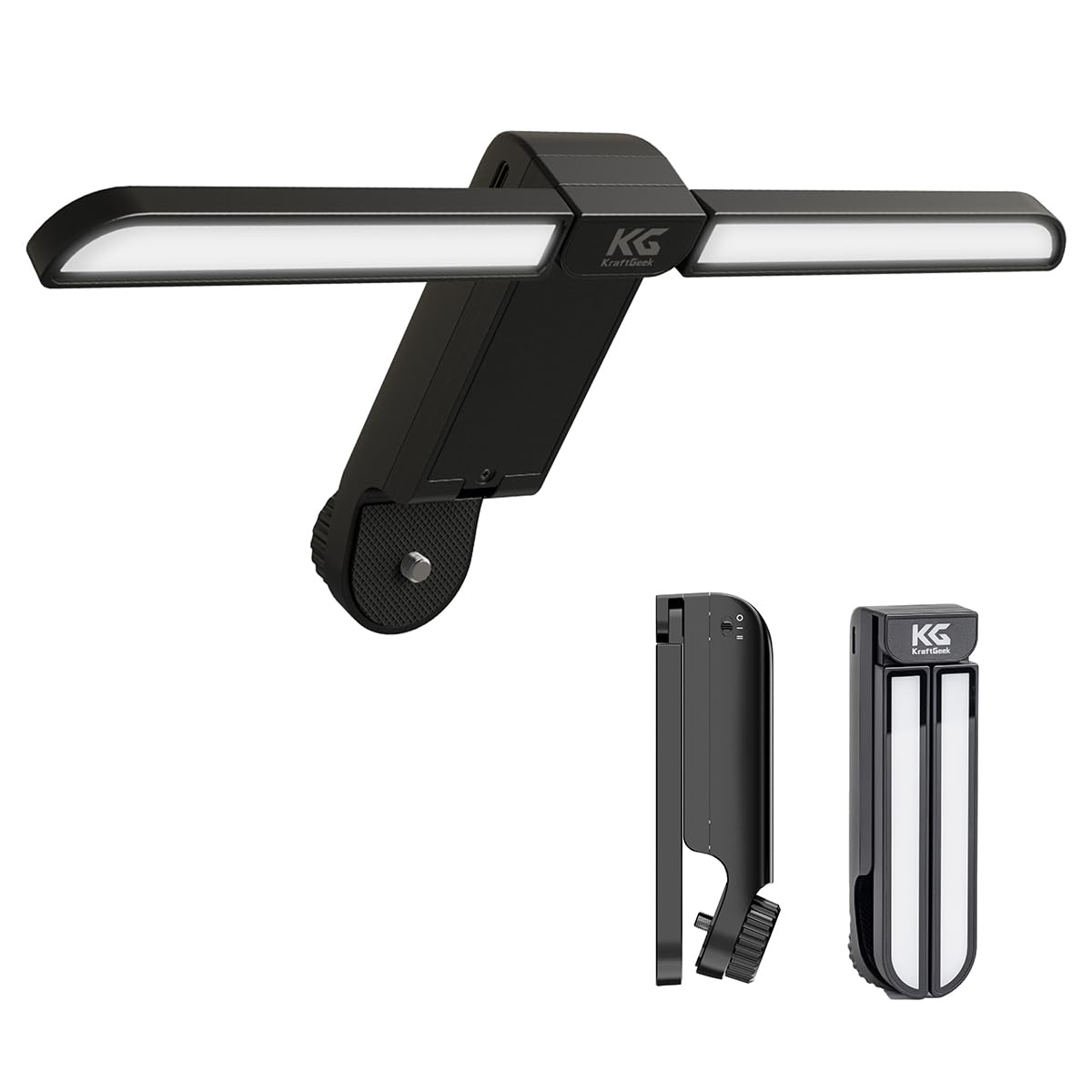 KraftGeek Music Stand Light Compatible Bravo Music Stand, 2 Level of Brightness, 1/4 Screw Mount Adapter, Black