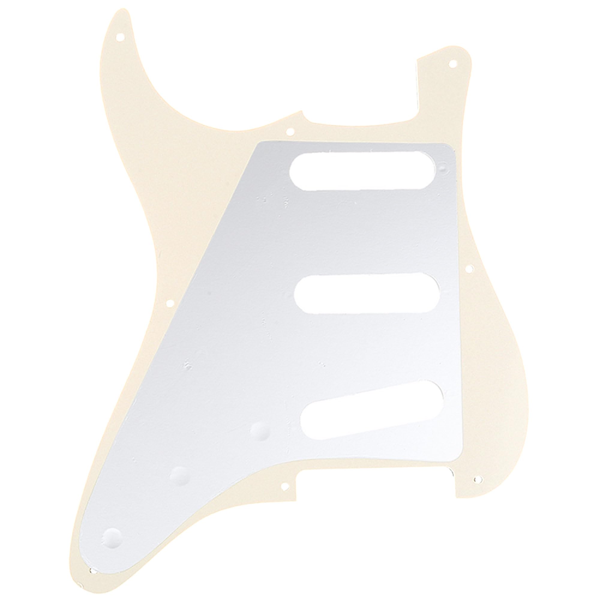 Musiclily Pro 8-Hole 50s 57 Vintage Style Strat SSS Guitar Pickguard for American Stratocaster, 3Ply Cream