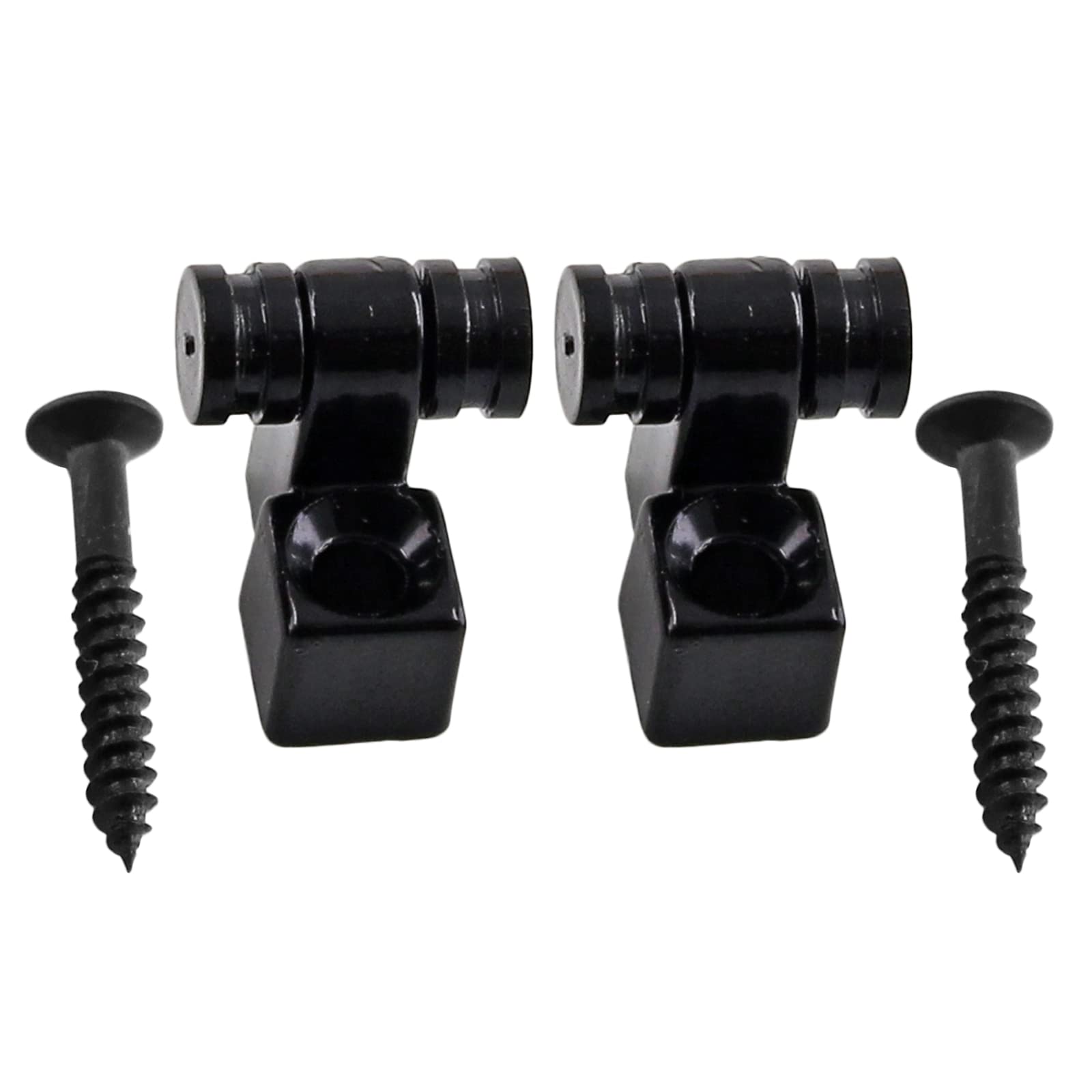 Jersvimc 2 Pcs Guitar Roller String Tree, Black String Tree Retainer Telecaster String Guide Bass String Retainer Screw for Tele