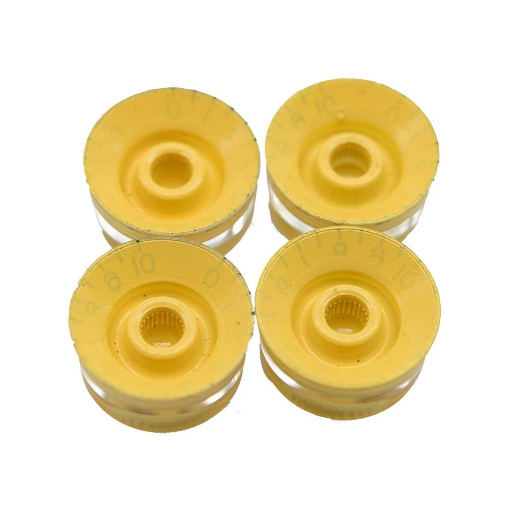 Dopro 4pcs USA(Imperial) LP Guitar Speed Dial Knobs 24 Fine Splines Control Knobs for USA Les Paul/CTS Pots Cream