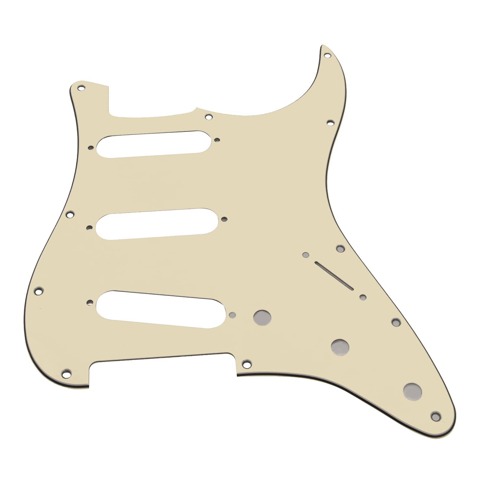 Yootones Sss 11 Hole Strat Electric Guitar Pickguard Compatible With Fender Usa/Mexican Made Standard Stratocaster Squier Modern