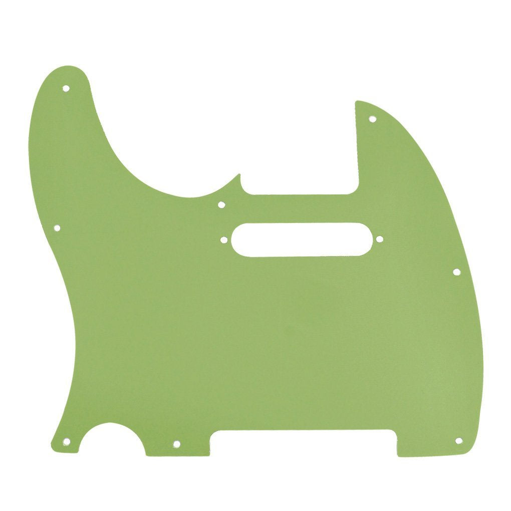 FLEOR 8 Hole Tele Pickguard w/Screws Fit USA/MX Standard Telecaster Pickguard Replacement, 3Ply Mint Green