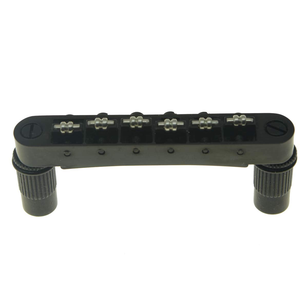 Dopro Guitar Roller Saddle Bridge Tune-O-Matic Bridge For Epiphone Les Paul,SG,Dot,Bigsby Guitar with M8 Threaded Posts Black