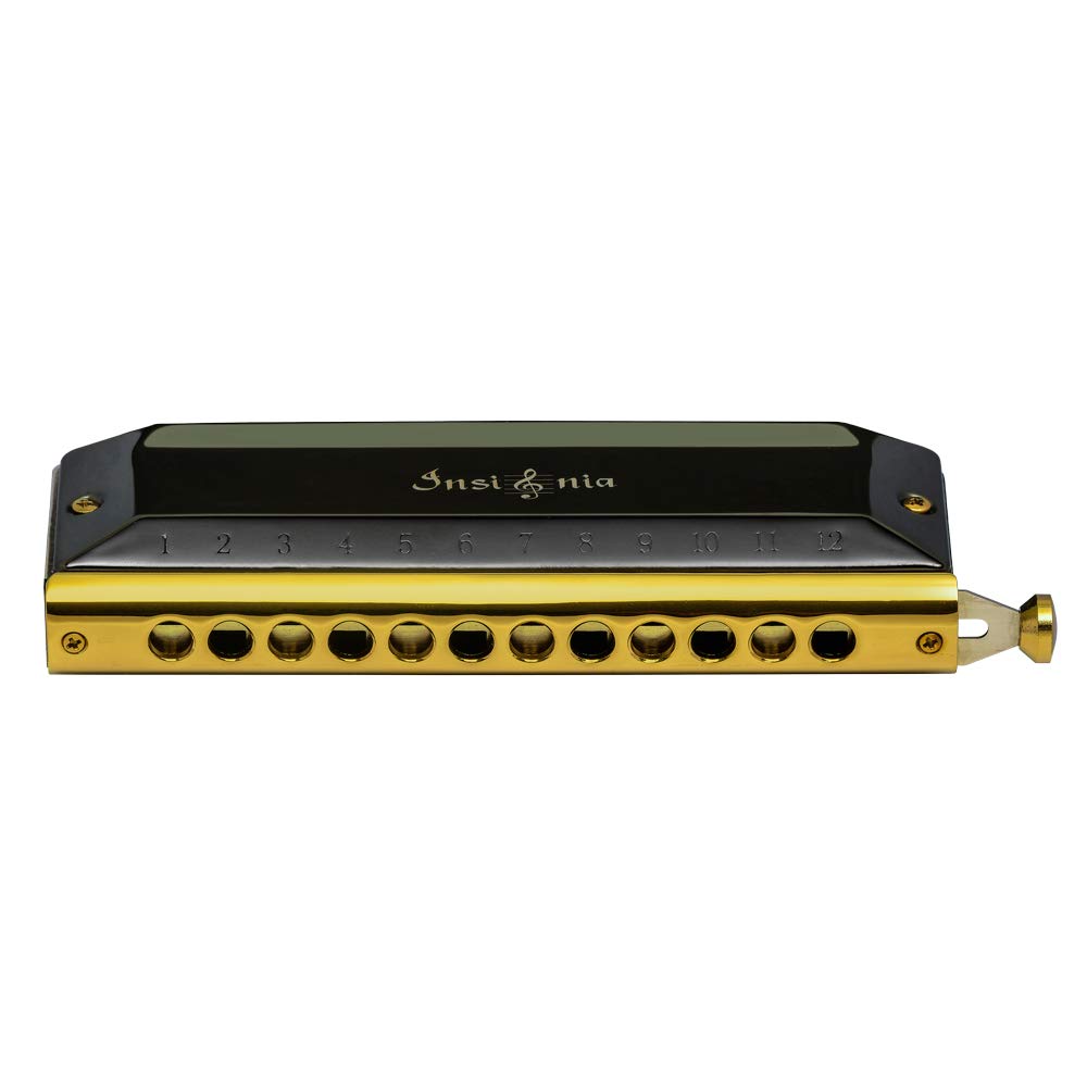 Insignia 12 Hole Chromatic Harmonica (Black)