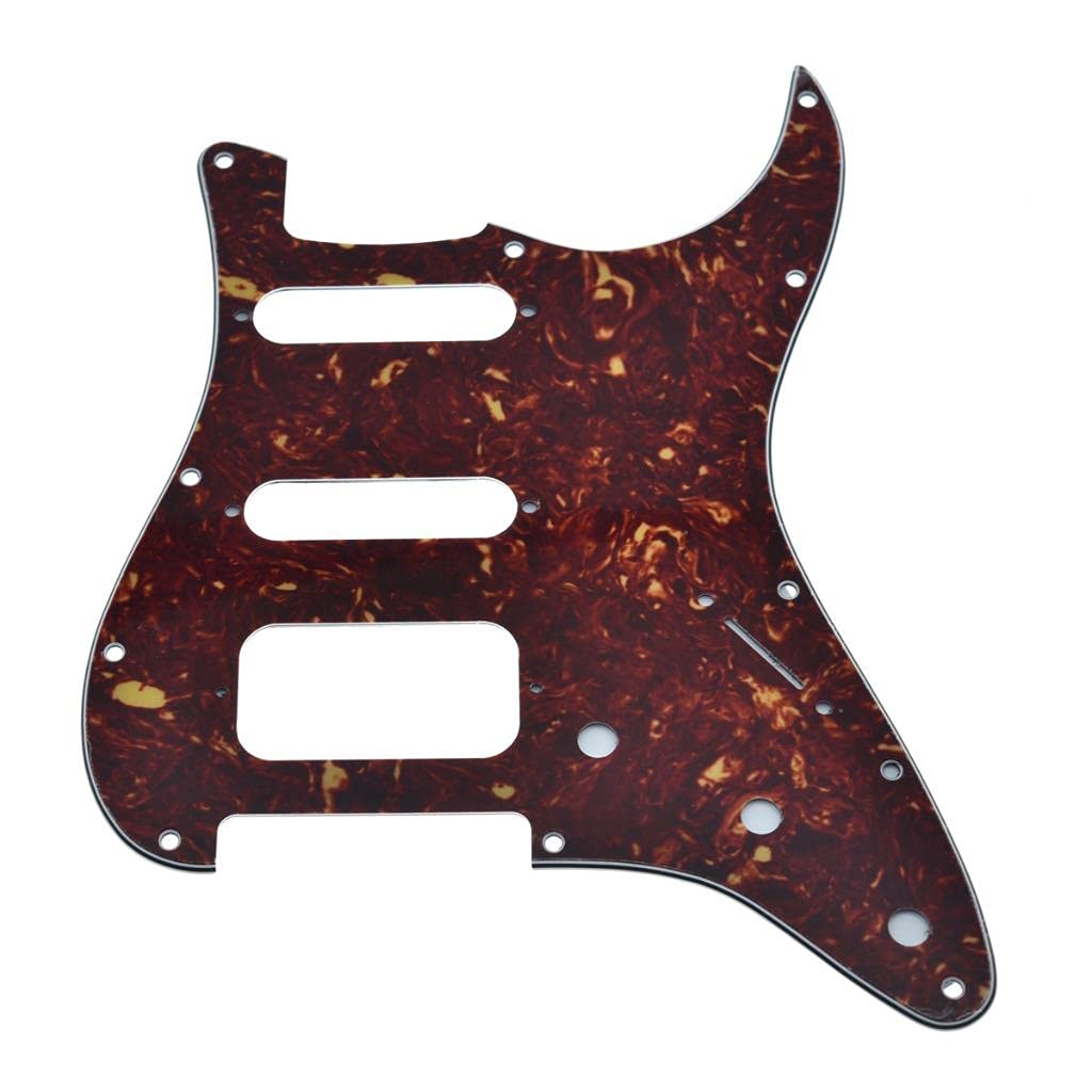 Dopro 11-Hole Strat Hss Guitar Pickguard 2-Screw Humbucking Pickup Mount For American Fd Stratocaster Vintage Tortoise