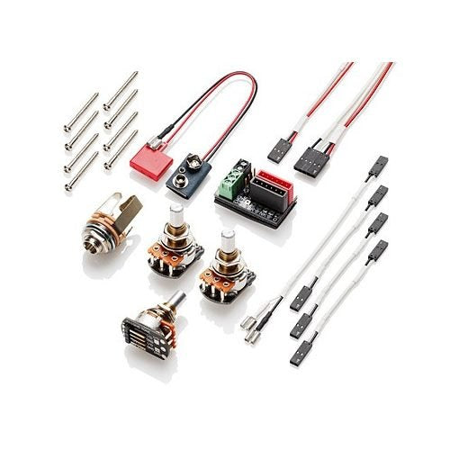 EMG PJ Active Bass Guitar Pickup Set, Red