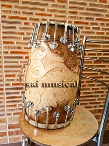Sai Musical Sai_D011 Wooden Professional Dholak With Bag (Brown)