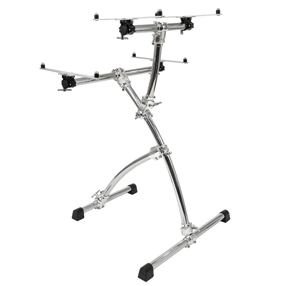 Gibraltar Key Tree Double Tier Keyboard Stand, Lightweight and Portable Curved Design with Memory Locks, Adjustable Height, with