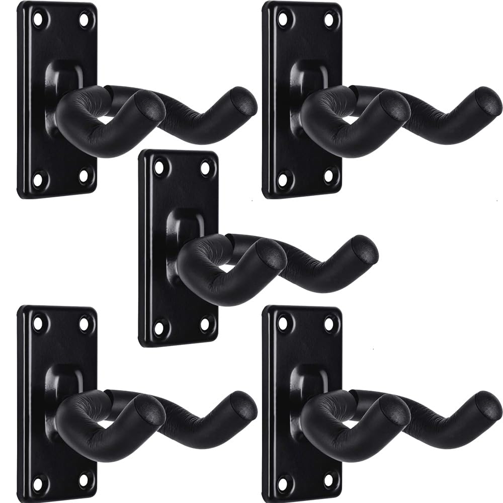 Wogod Guitar Wall Mount Hangers 5 Pack Hanging Guitar Mount For Acoustic Electric Guitar Hanger Wall Mount