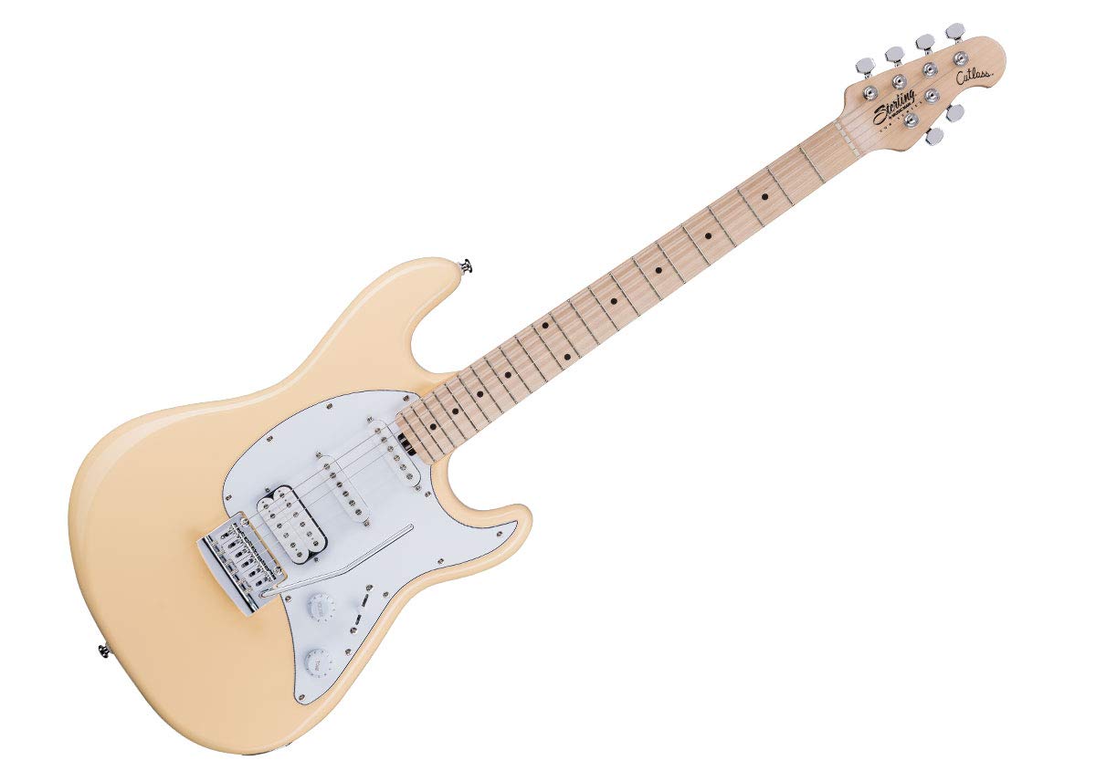 Sterling By Music Man 6 String Solid-Body Electric Guitar, Right, Vintage Cream (Ct30Hss-Vc-M1)