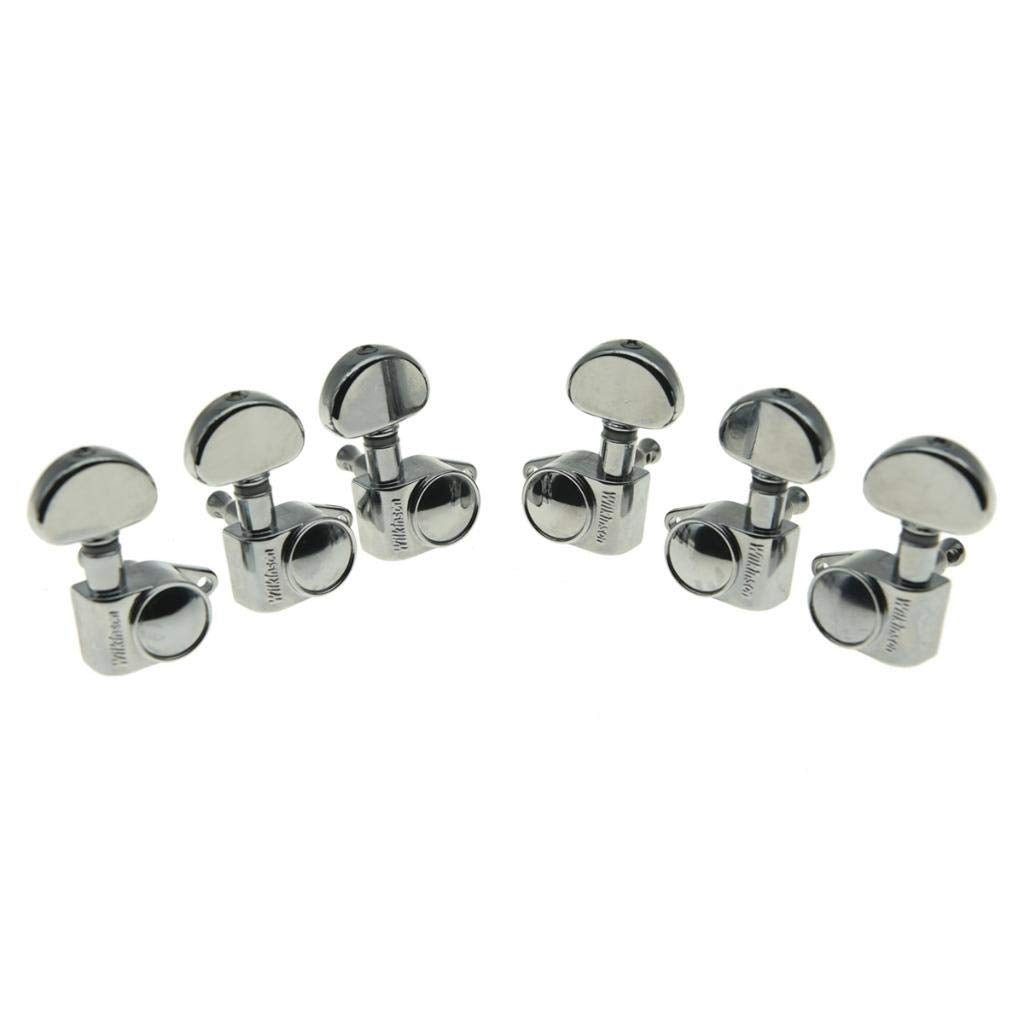 Wilkinson 3x3 ROTO Style Full Size Sealed Guitar Tuners Tuning Keys Pegs Guitar Machine Heads Fits USA Les Paul or Acoustic Guit