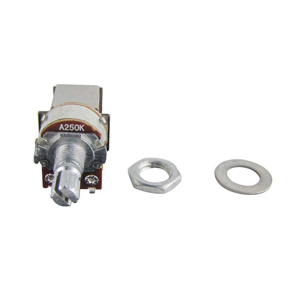 FLEOR 2pcs Push Pull Guitar Pots Short 15mm Split Shaft A250K Audio Taper Potentiometers