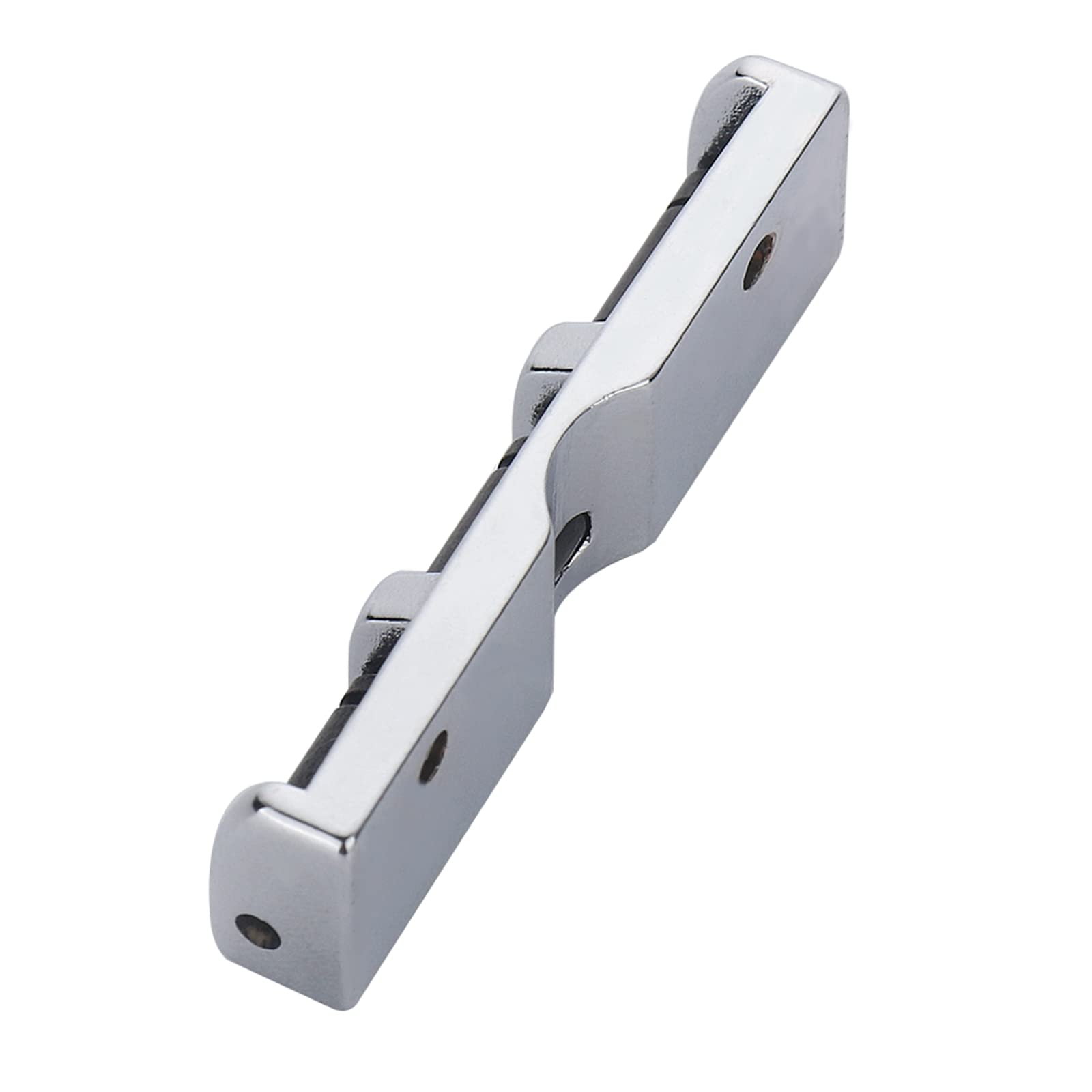 XIYANGJUAN 6 String Metal Guitar Roller Nut 3 saddles with Screws Compatible with Strat or Tele Electric Guitar (Chrome)