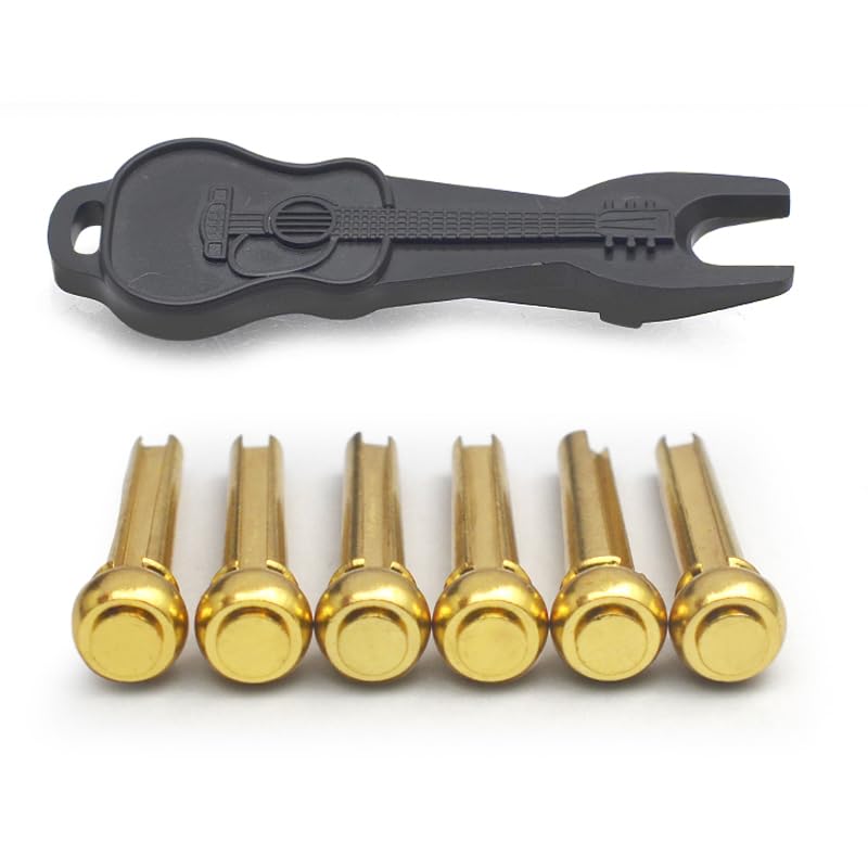String Pin Gitar Maxcheer 6Pcs Brass Acoustic Guitar Bridge Pins Guitar Strings Fixed C ...