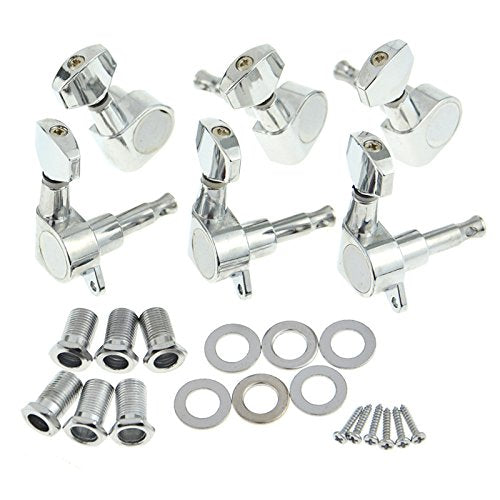 Swhmc 6 Right Chrome Electric Guitar Tuning Pegs Guitar Machine Heads Knobs Tuning Keys For Acoustic Or Electric Guitar
