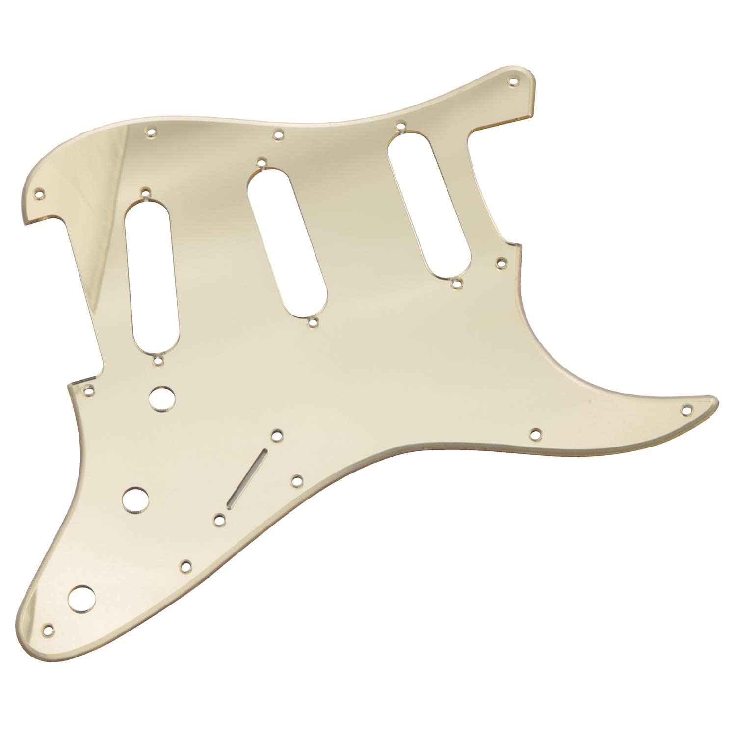 Swhmc Electric Guitar Pickguard 3 Ply SSS 11 Holes Strat Electric Guitar Pickguard Metal Single Coil Pickup Guard with Pickup Mo
