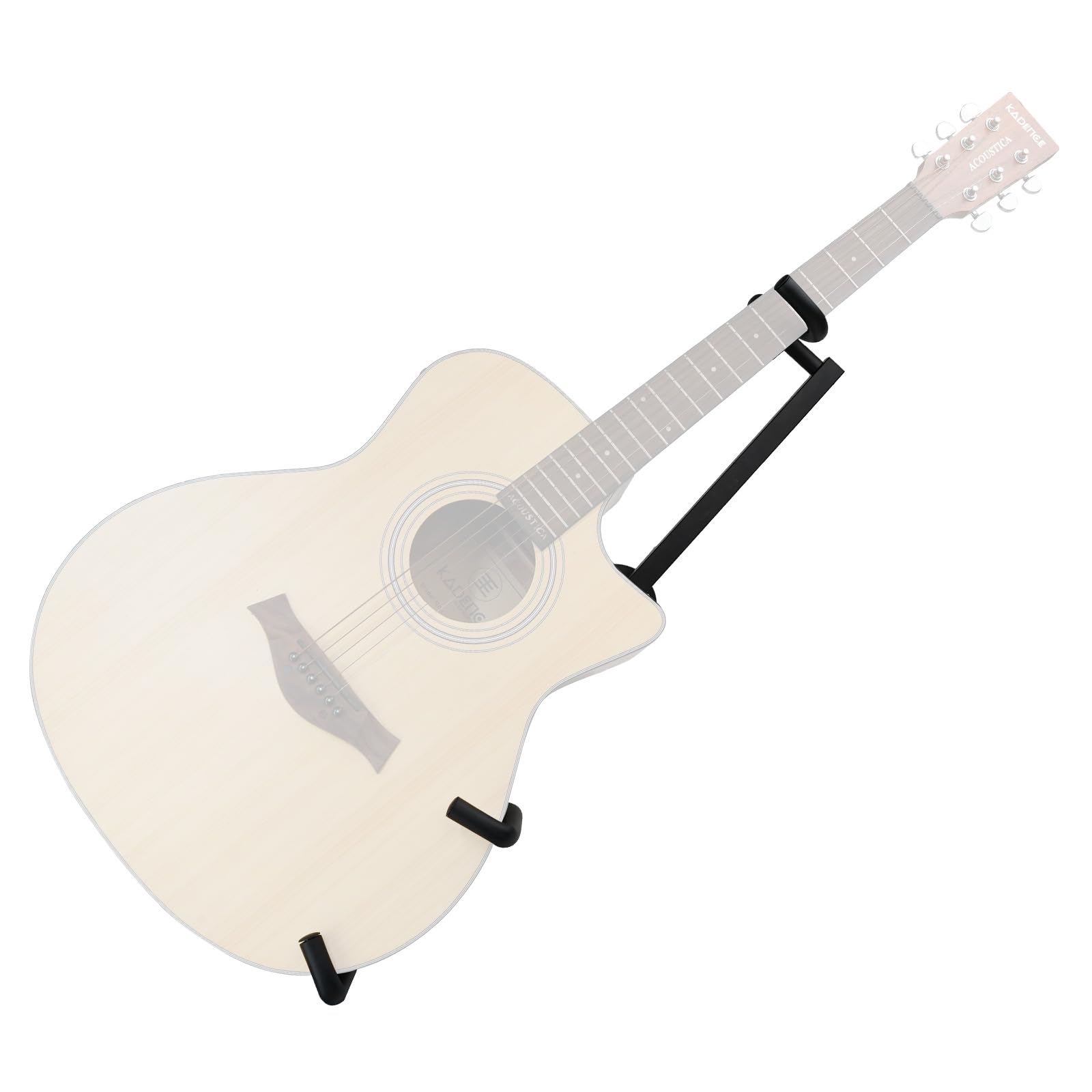 Kadence Guitar Wall Mount Hanger - Horizontal Display For Acoustic, Electric & Bass Guitars Upto 5.5Kg - Wooden & Metal Hook Wit
