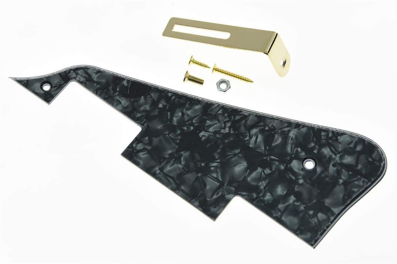 Dopro Black Pearl Lp Guitar Pickguard With Gold Bracket For Epiphone Les Paul