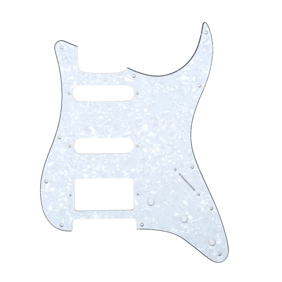 Musiclily HSS 11 Hole Strat Guitar Pickguard Scratch Plate for Fender USA/Mexican Made Standard Stratocaster Modern Style Parts,