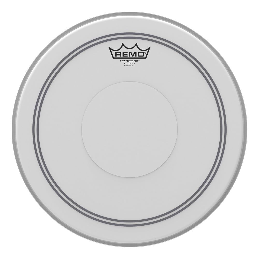Remo P30114-C2 Coated Powerstroke 3 Drum Head (14-Inch) - Clear Dot on Top