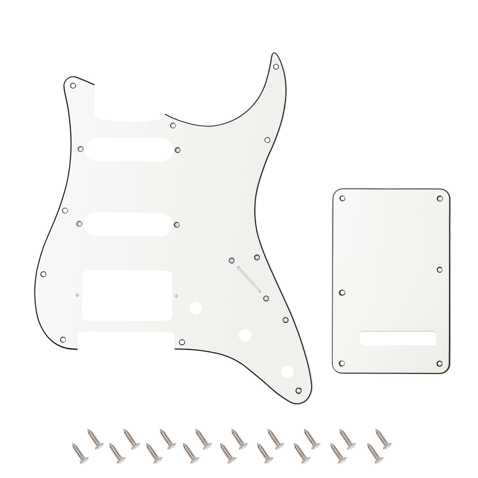 Banworks 3Ply Strat Hss Pickguard 11-Hole Ssh Pickguard Scratch Plate With Backplate 6-Hole Trem Tremolo Cover Set For Usa/Mexic