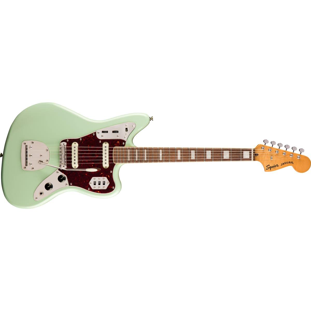 Squier Classic Vibe 70s Jaguar Electric Guitar, with 2-Year Warranty, Surf Green, Laurel Fingerboard