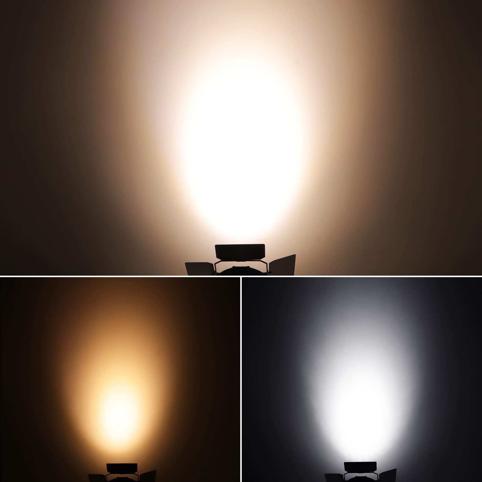 Stage Light with Barn Doors, LED Par Light DMX512 Professional DJ Par Lights Spotlight for Theater Studio Photostudio Home Decor