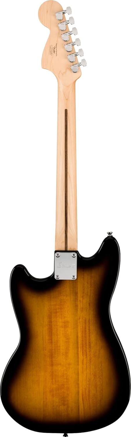 Fender Squier Sonic Mustang Electric Guitar, Beginner Guitar, Includes 30 Days of Free Lessons, Maple Fingerboard and Step Up Pi