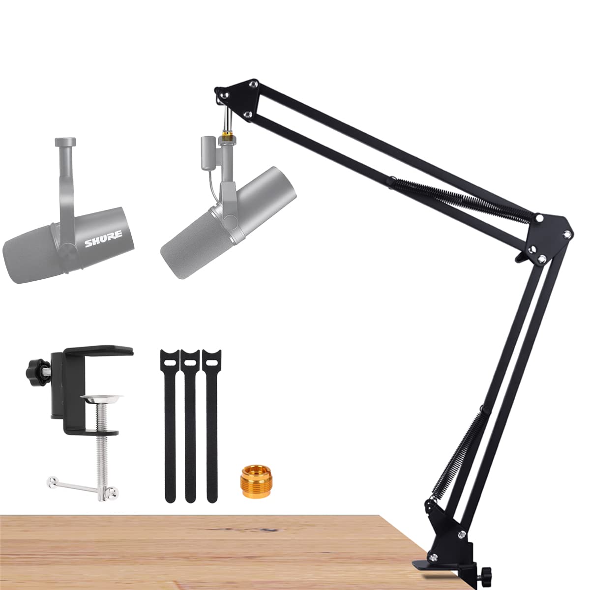 For Shure Sm7B Mv88+ And Mv7 Boom Arm, Mic Desk Stand Compatible With Shure Sm7B And Shure Mv7 Microphone, Shure Sm7B And Shure