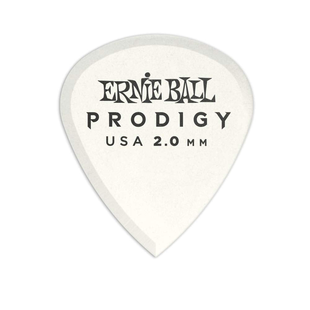 Ernie Ball Prodigy Guitar Picks, Mini, White 20Mm, 6-Pack (P09203)