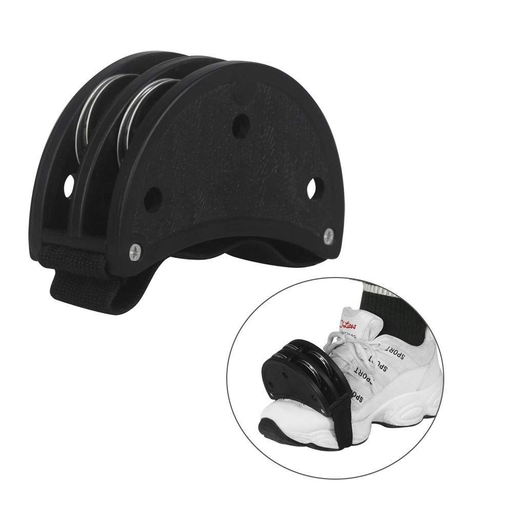 Daonphari Foot Tambourine With Metal Jingle Bells - Black Abs Body, Lightweight And Melodious Percussion Instrument