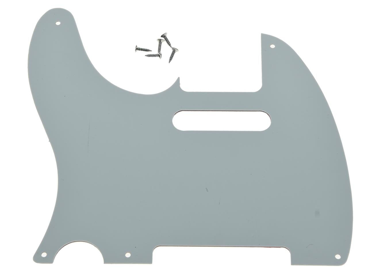 KAISH American Vintage 5 Hole Tele Pickguard TL Guitar Pick Guard Scratch Plate for Tele/Telecaster White 1 Ply