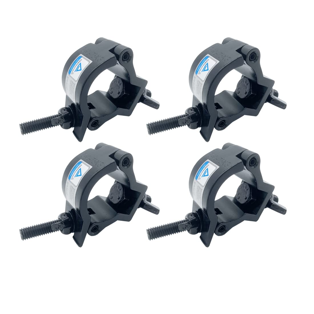 Quick O Truss Lighting Clamp Fit 1.26-1.38'' Heavy Duty Aluminum Alloy 165 Lbs Hook Clamps For Dj Lighting Truss Clamps (Black)
