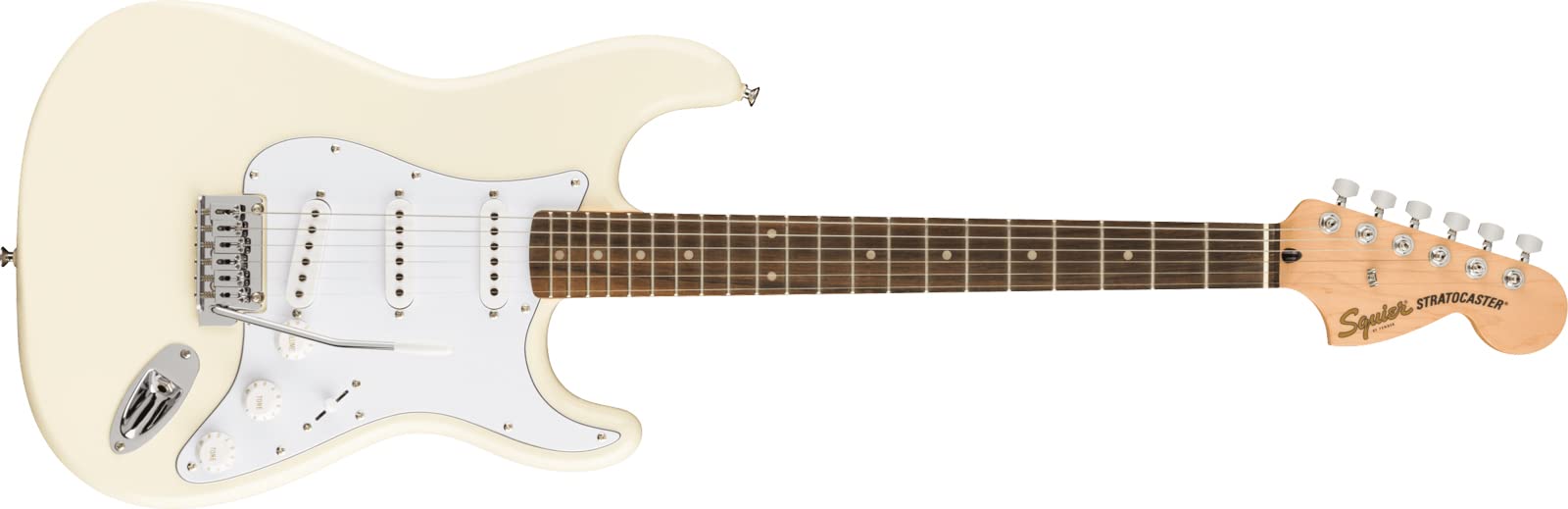 Fender Squier Affinity Stratocaster Limited Edition - Olympic White Bundle with Frontman 10G Amplifier, Gig Bag, Tuner, Instrume